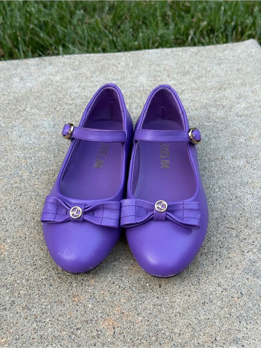 Luxelim Isla Purple Leather Mary Janes EU 29 / US 11.5–12 Girls Dress Shoes